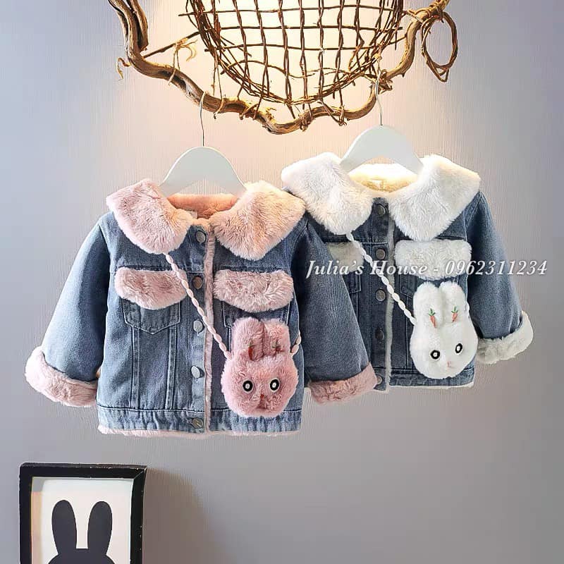 Áo Khoác Lông Siêu Xinh Cho Bé HOT TREND 2021 - Siêu Cấp Đáng Yêu Lông Mềm Mịn Size 90-130cm
