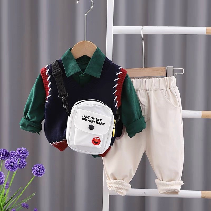 Set bộ 3 chi tiết hàng siêu cấp Quảng châu kèm túi ccho bé