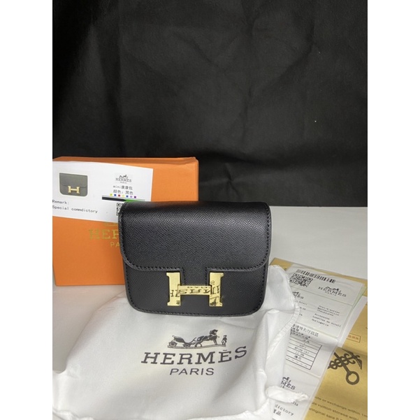 Herme $CONSTANCE Ví Vàng Đen / Túi / Túi Sling Bag / Túi Xách Hermes X S / Ví
