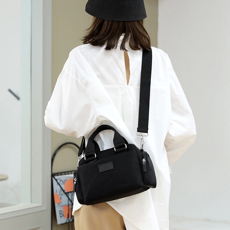 Túi Đeo Một Bên Vai Sức Chứa Lớn Bằng Vải Nylon Màu Trơn Phong Cách Mới Dành Cho Bạn Nữ