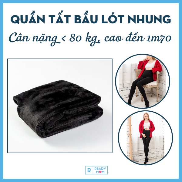 Quần Tất Bầu Dai | Mềm Mịn | Không Xù | Màu Đen | Ba Phân Loại Dày Vừa Hoặc Siêu Ấm Áp | RQ03 Hàng Trung Quốc