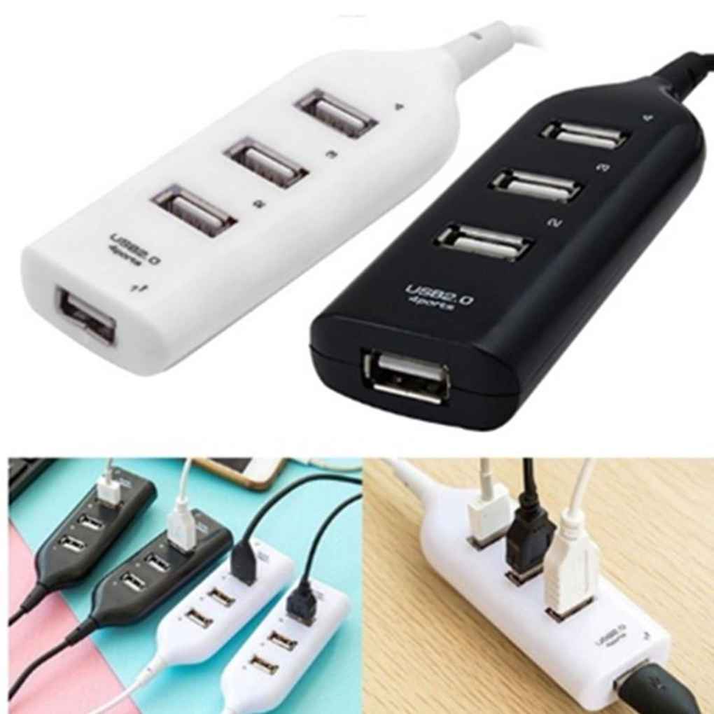 MC-4 Ports USB 2 0 HUB Plug Expander Adapter With Cable Charging Concentrator Computer Laptop Accessory