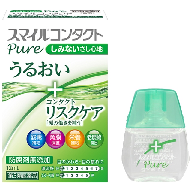 Nước nhỏ mắt Smile Contact 12ml dùng được khi đeo kính áp tròng của Lion Nhật Bản