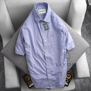 Áo sơ mi (HỖ TRỢ ĐỔI SIZE) nam cao cấp thêu hình đơn giản có túi lịch sự sang trọng - Liyor - ASMN001