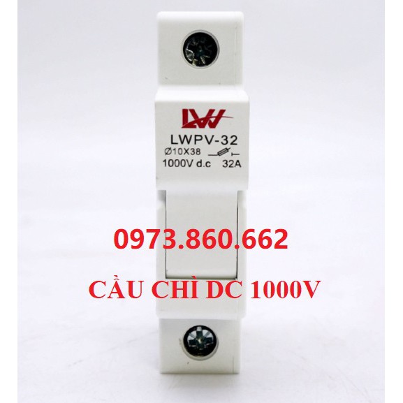 Cầu chì DC 15A -32A 1000VDC Dùng cho năng lượng mặt trời