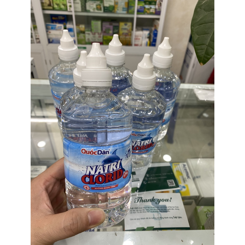 Nước muối sinh lý đa năng Natri clorid Quốc Dân - thể tich· 500ml, 1000ml giúp vệ sinh răng miệng, sát khuẩn