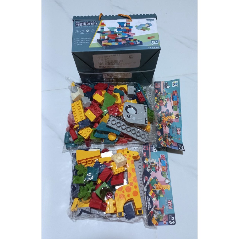 Đồ Chơi Xếp Hình Cho Bé Luckykid, Đồ Chơi Giáo Dục Lắp Ráp Lego Cầu Trượt Thả Bi, Lắp Ráp Đường Ống 07016