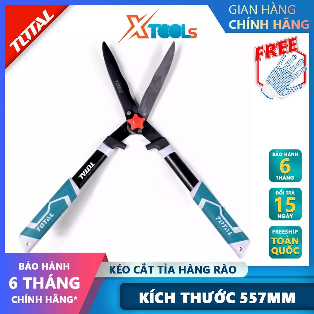 Kéo cắt tỉa hàng rào TOTAL THT1516301 | dụng cụ cắt cây kiểng Kích thước 557mm (22”) , Chất liệu thép không gỉ, Tay cầm