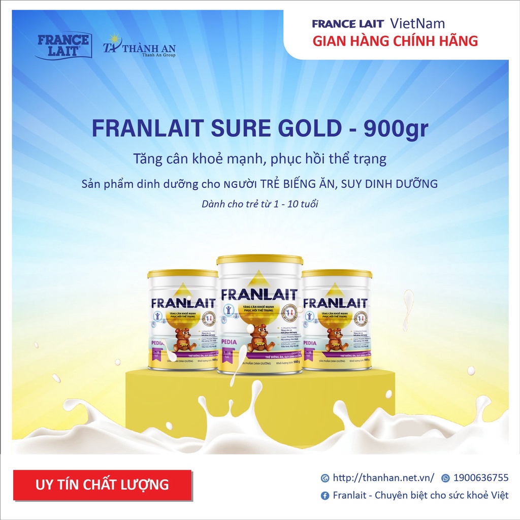 Sữa Franlait Pedia Bổ Sung Dinh Dưỡng Giúp Tăng Cân Nhanh Chóng Dành Cho Trẻ Biếng Ăn Và Suy Dinh Dưỡng 900g 0