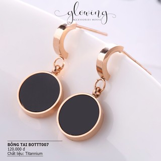 Bông tai Titan - Black Round