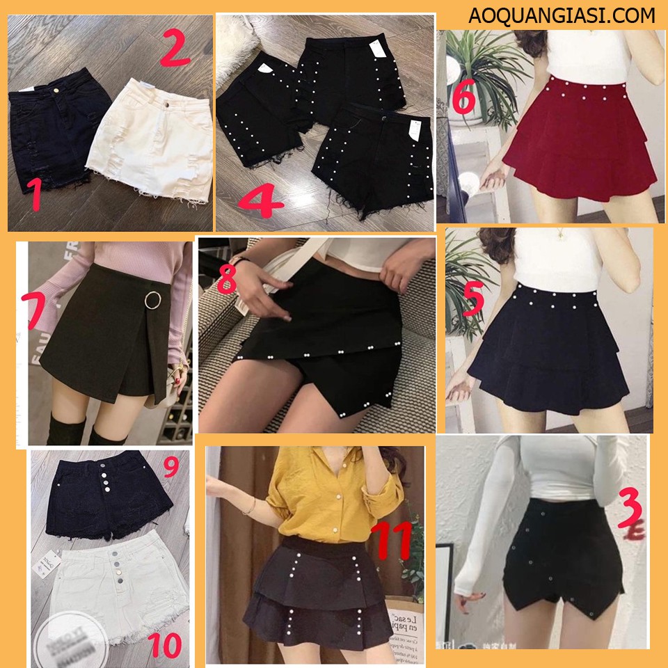 NhóM combo những chiếc QUẦN GIẢ VÁY dáng ngắn vừa rẻ vừa xịn sò, sang chảnh aoquangiasi.com