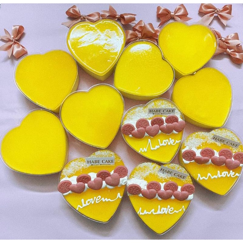 Hộp tim mika  bánh sinh nhật bông lan, mousse comb0 10 sét