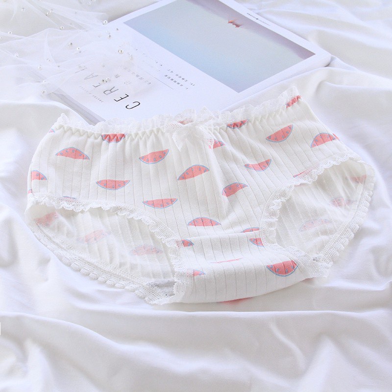 Quần Lót Nữ Cotton gân tăm hình dưa hấu mỏng mát tôn dáng dễ thương DAN STORE mẫu 692