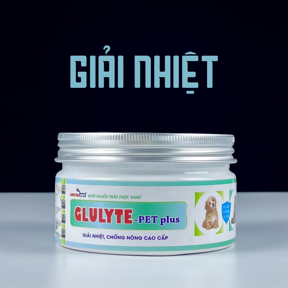 Giải nhiệt cho chó mèo GLULYTE Plus 150g AMITAVET giúp chăm sóc thú cưng chống nóng giảm stress tăng dề kháng bù nước