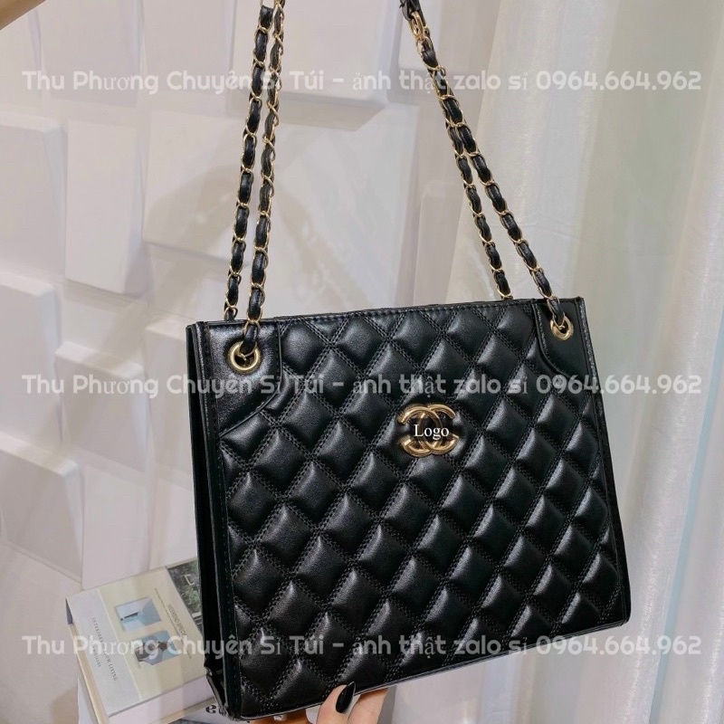 [HÀNG LOẠI 1] Túi công sở trần trám - dây xích phối da size to đi học, đi làm tiện dụng đựng được nhiều đồ (ảnh thật)