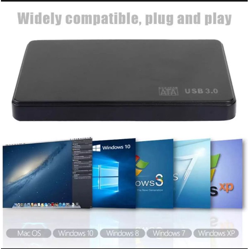 Hộp đựng ổ cứng di động chuẩn kết nối USB 3.0/2.0, dùng cho HDD SSD 2.5 inch