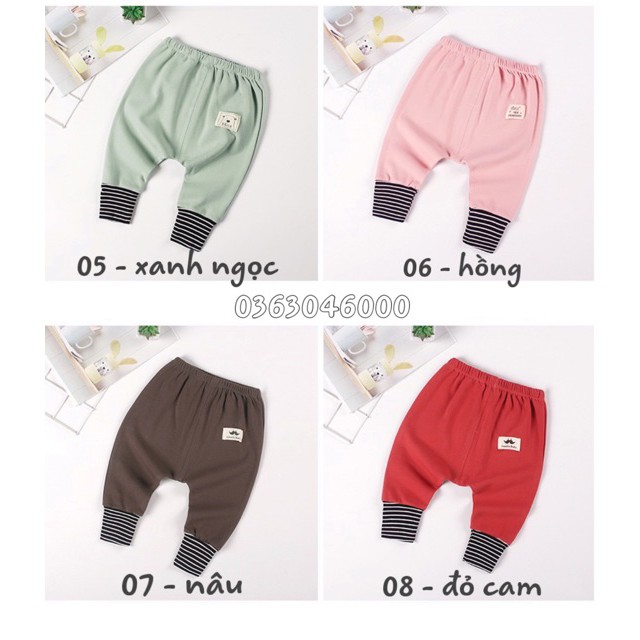 Quần thun nỉ ống bo chun đũng rộng cho bé 0-4 tuổibán chạy nhất shopee