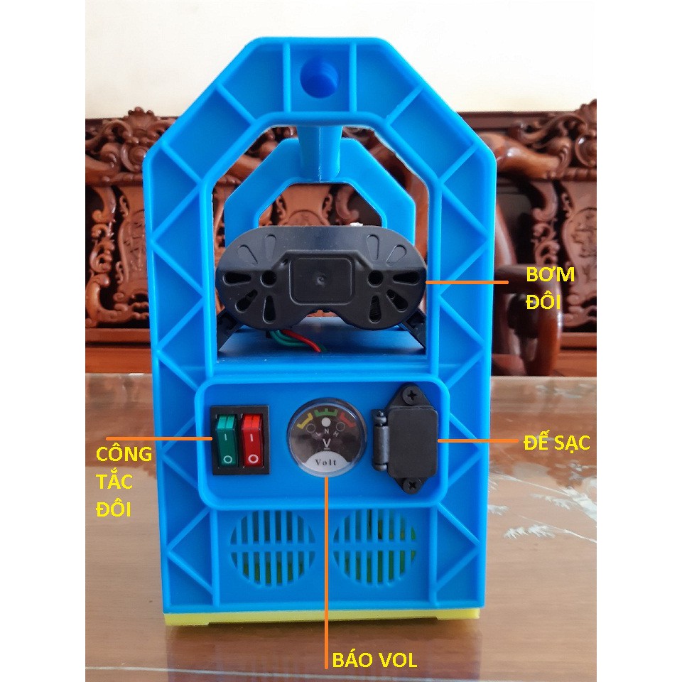 12V12AH-BÌNH PHUN THUỐC MINI XÁCH TAY BƠM ĐÔI SINLEADER CAO CẤP