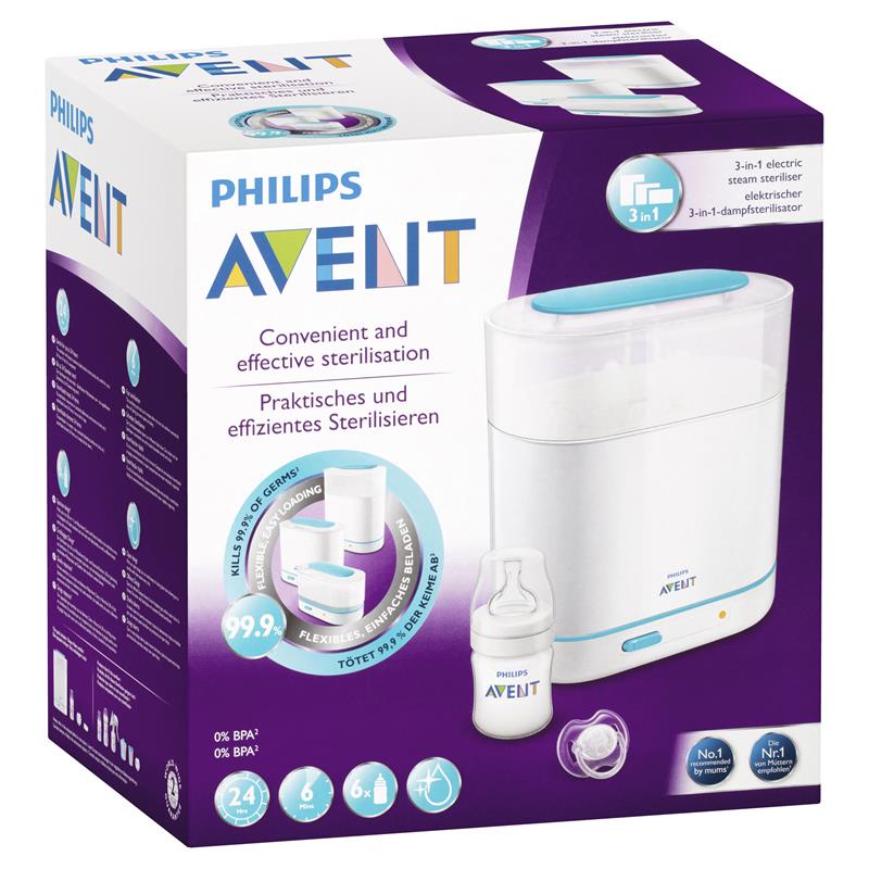 Máy Tiệt Trùng Bình Sữa Philips Avent 3 Trong 1