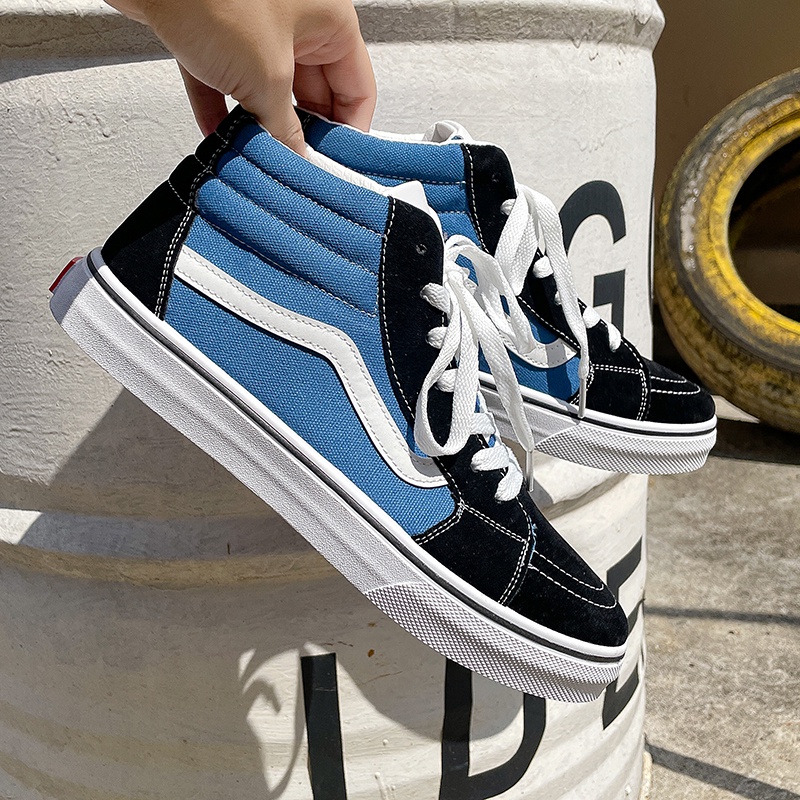 VANS Đốm!Giày Thể Thao Canvas Cổ Cao Chống Trượt Thời Trang Cho Nam Nữ