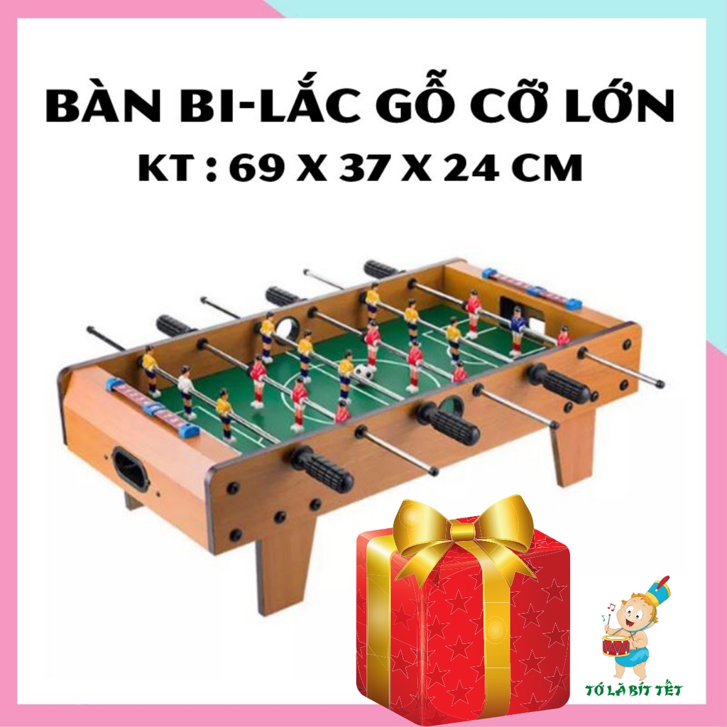 Bàn bi lắc/ banh lắc bóng đá Cỡ Lớn 6 tay cầm phù hợp cho bé và người lớn