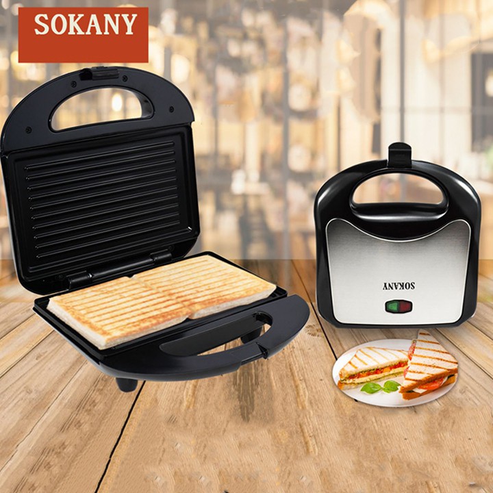 [Mã 253ELSALE hoàn 7% đơn 300K] Máy kẹp nướng bánh mì, humberger, sandwich Chính hãng Sokany