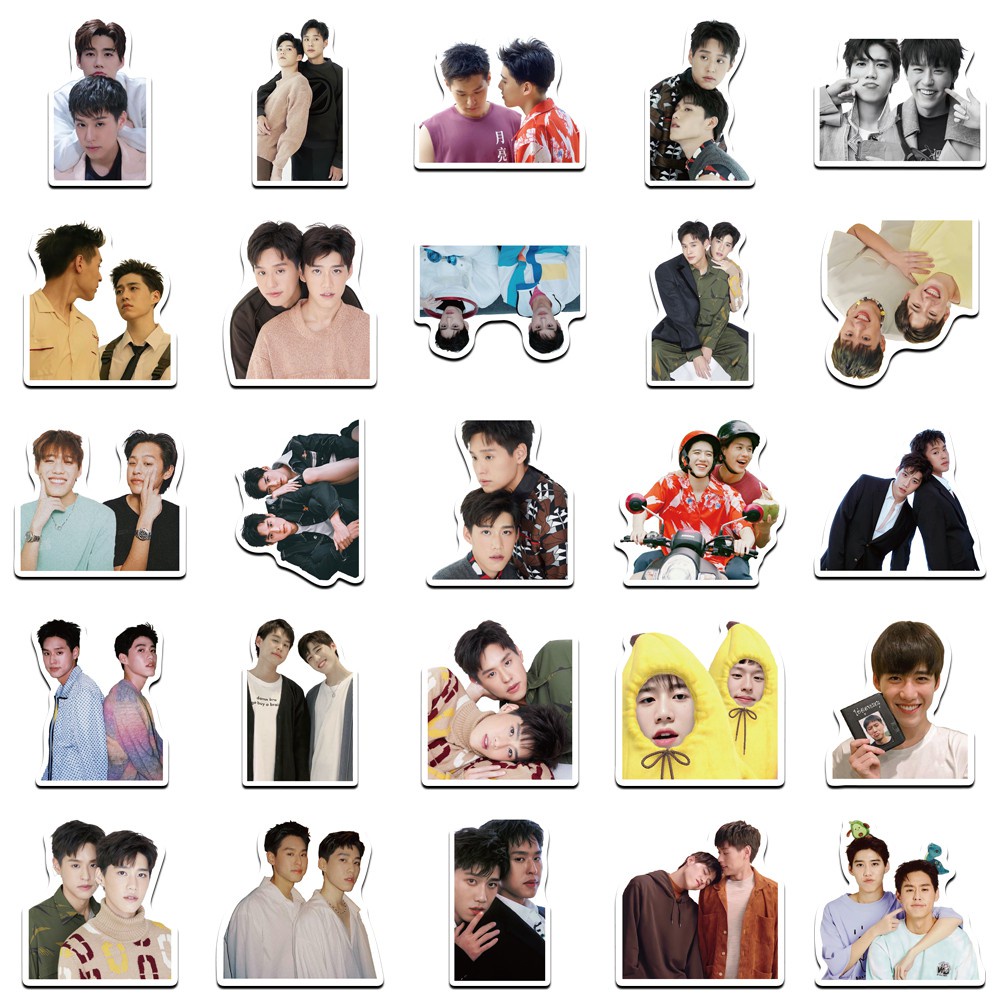 Bộ 50 miếng hình dán họa tiết chương trình tv BKPP trang trí laptop/ ván trượt/ nón bảo hiểm/ guitar DIY cho bé