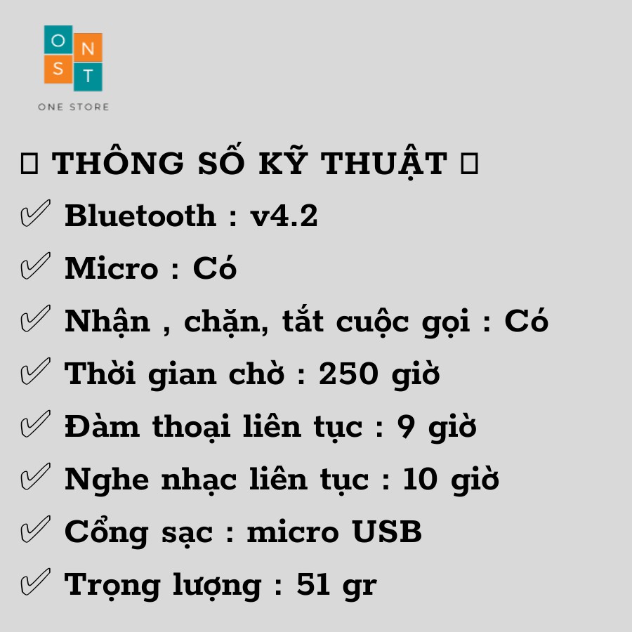 Tai nghe Bluetooth 5.0 - Kiểu dáng thể thao ôm tai Âm thanh cực tốt thời gian sử dụng liên tục 12H