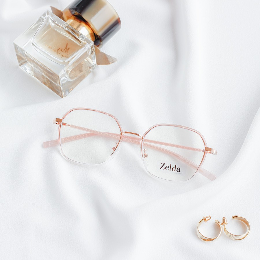 [LẮP SẴN CẬN]Gọng kính cận nữ, gọng cận kim loại, mắt kính đa giác, tròng kính đổi màu, chống ánh sáng xanh Z30070G | BigBuy360 - bigbuy360.vn