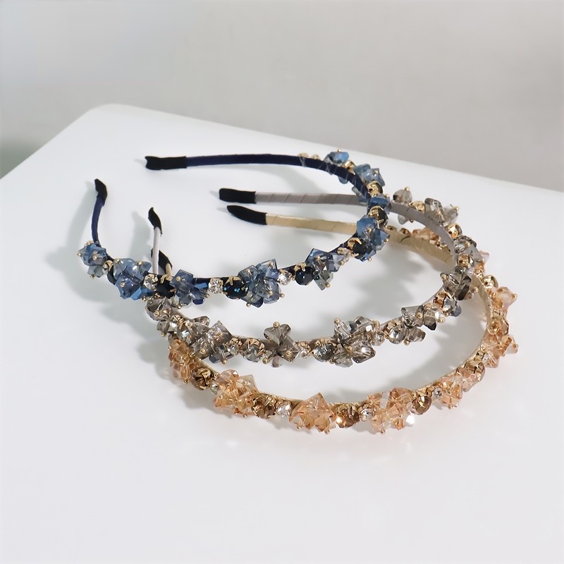 Cài Tóc Đính Đá Pha Lê Phong Cách Hàn Quốc Thanh Lịch Dành Cho Nữ