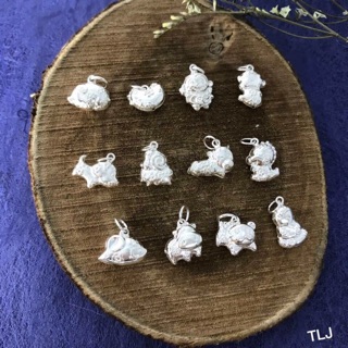 Combo 2 Charm Bạc .Chuột và Chó