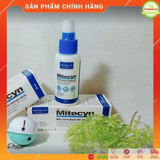Thuốc xịt Alkin Mitecyn trị viêm da, nấm ghẻ cho chó mèo