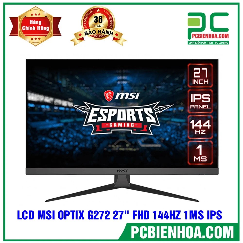 [Mã 159ELSALE hoàn 7% xu đơn 300K] MÀN HÌNH MÁY TÍNH MSI OPTIX G272 27" FHD 144HZ 1MS IPS (HDMI ,DP) mới chính hãng