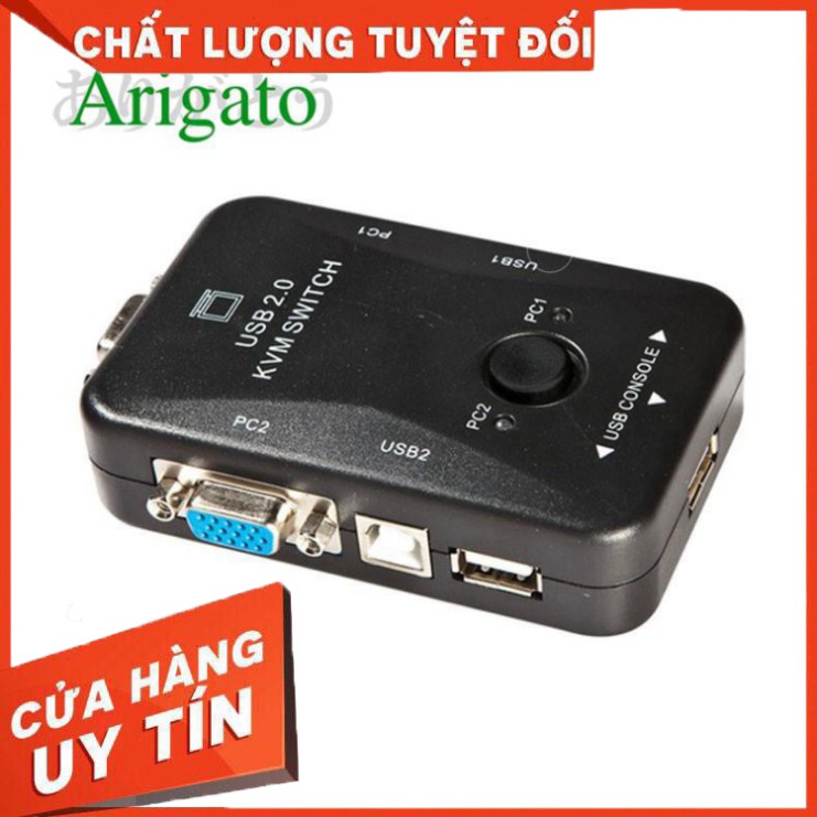 Bộ chia KVM Switch USB 1-2 ARIGATO Đảm Bảo Chất Lượng