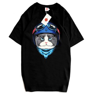 Áo Phông Cotton Ngắn Tay Hoạ Tiết Mèo 1187