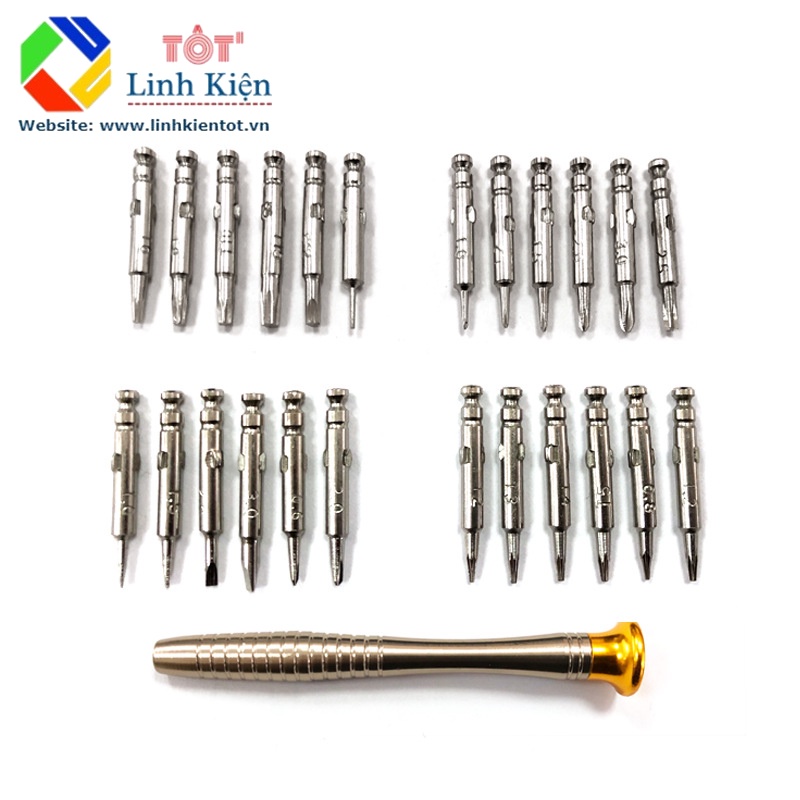 [25 in 1] Bộ tua vit đa năng 25 đầu - bộ tô vít sửa chữa điện thoại máy tính mini bỏ túi