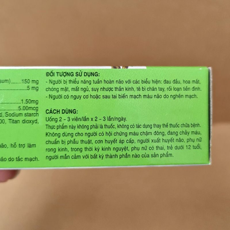 Hoạt huyết dưỡng não, hỗ trợ hoạt huyết, tăng cường tuần hoàn máu não