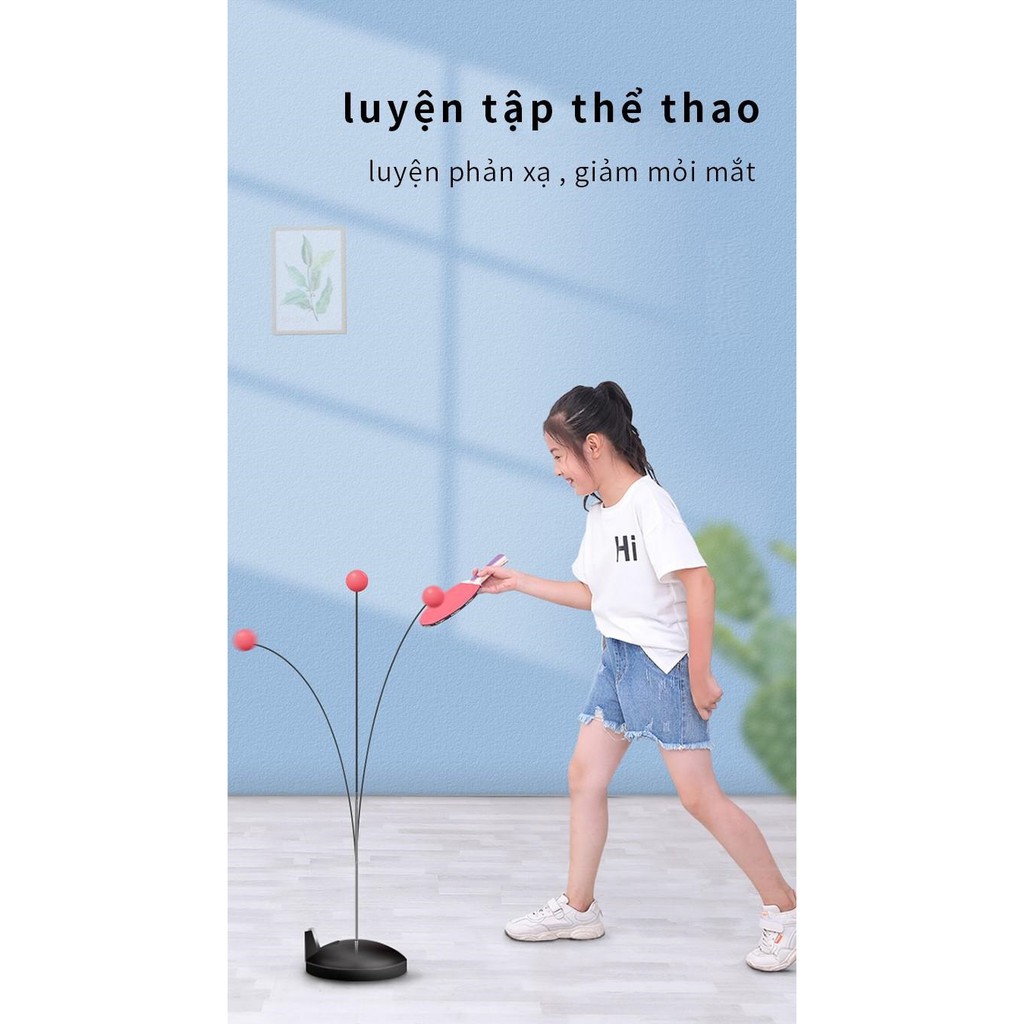 [ 02 vợt gỗ ] bộ đồ chơi bóng bàn thông minh Free Tab cho bé tập phản xạ