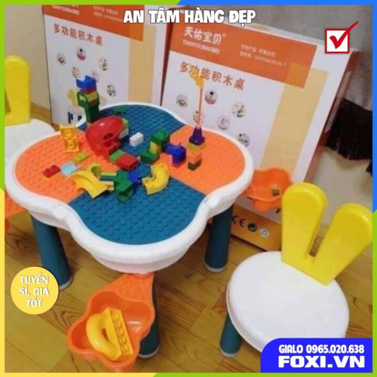 Bộ bàn ghế LEGO đa năng 6in1 cho bé-Bàn ăn cơm-Học bài-Chơi đồ chơi-Giúp bé tránh xa các đồ chơi công nghệ như tivi-ipad