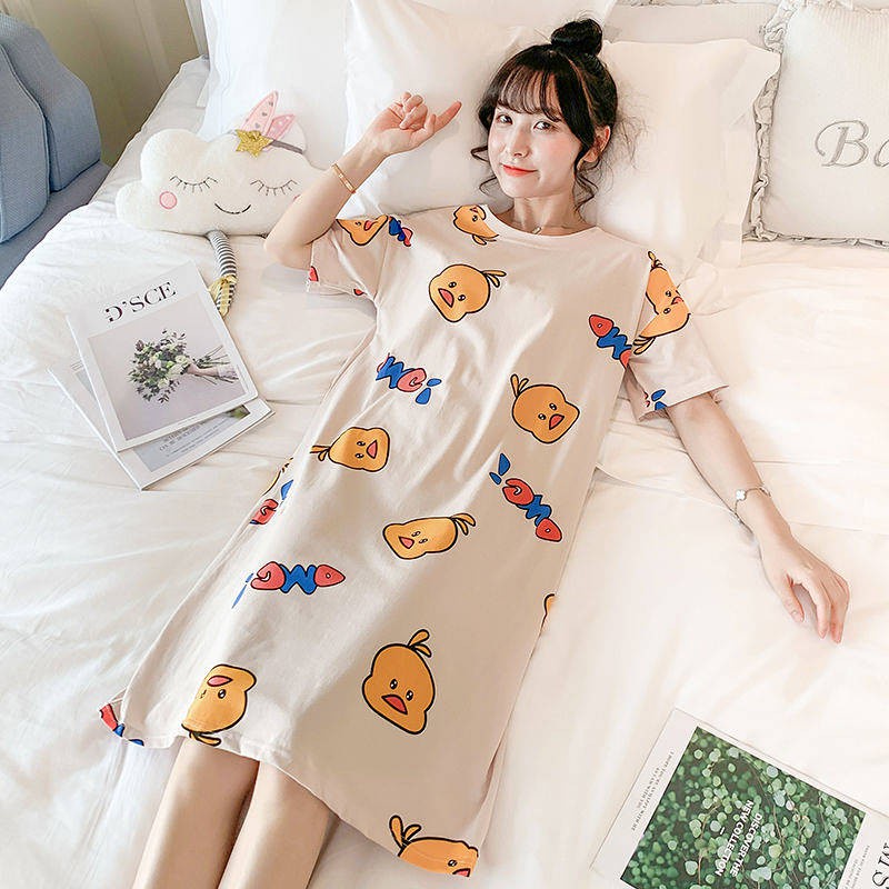 Mới đồ ngủ Tay Ngắn Dáng Rộng Họa Tiết Hoạt Hình Phong Cách Hàn Quốc Thời Trang Mùa Hè Quyến Rũ Cho Nữ | BigBuy360 - bigbuy360.vn