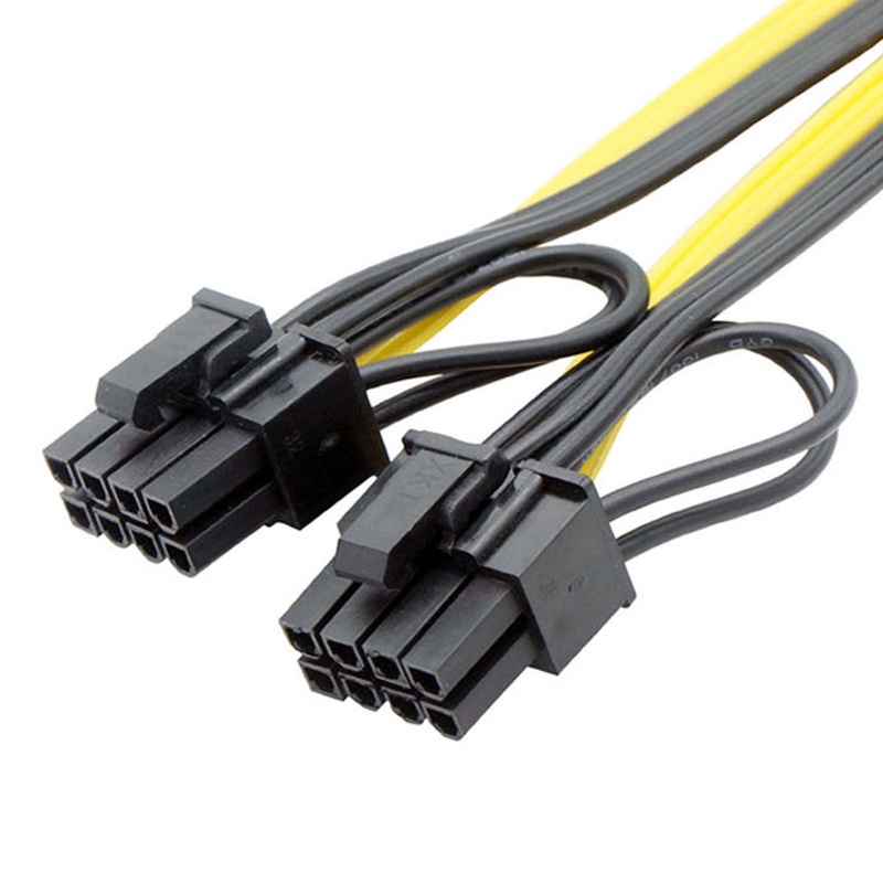 Cáp Chia Nguồn Vga Pci-E Cáp Chuyển Đổi 6-pin Sang 2x 8-pin, 6 Pin ra 2 Đầu 8 Pin, 6 Pin ra 2 X 8 Pin