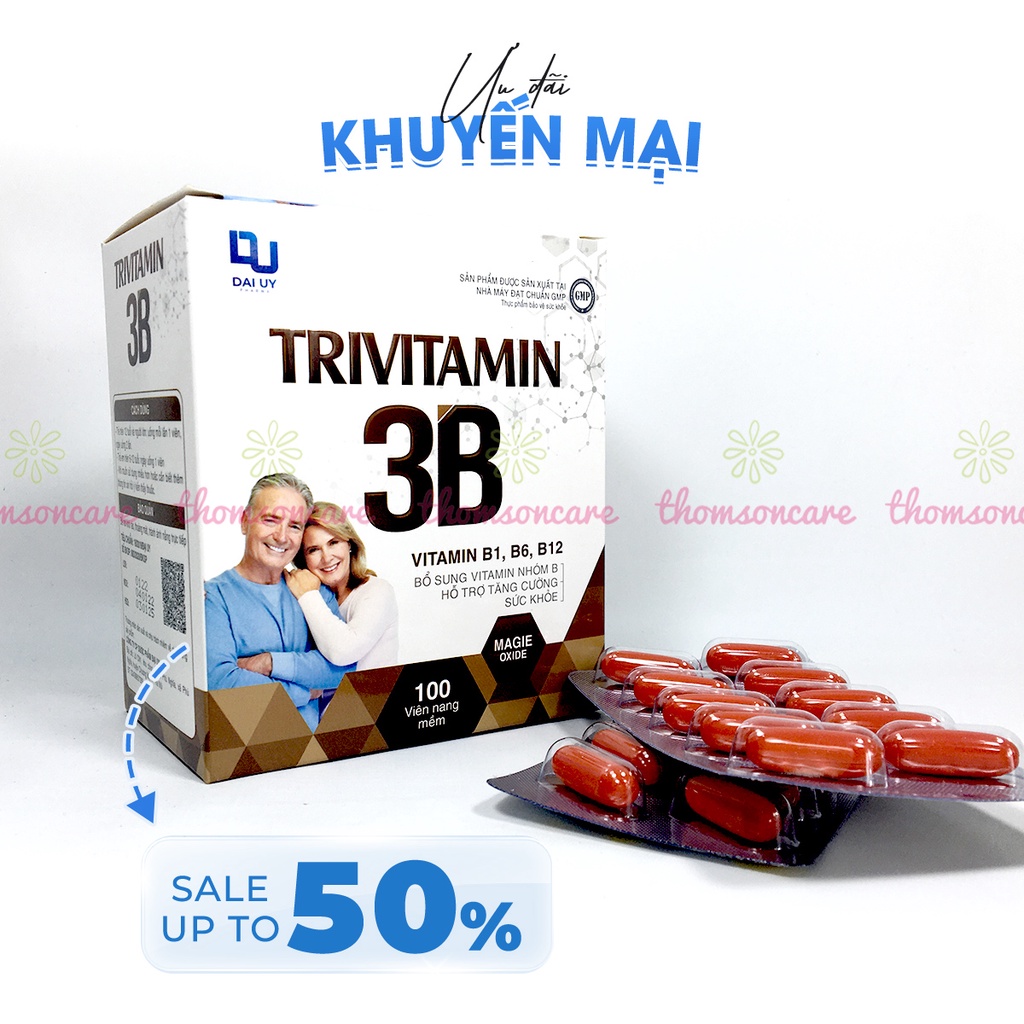 Bổ sung vitamin B1 B6 B12 và đông trùng hạ thảo tăng sức đề kháng, giảm mệt mỏ - Vitamin 3B Vinaphar - Hộp 100 viên 3 B