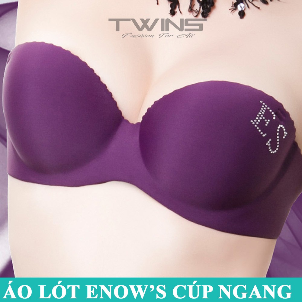 Áo ngực nữ su đúc không đường may nâng ngực tạo khe Enow's 903 có gọng mút vừa cúp ngang mềm mịn size 32-34-36-38