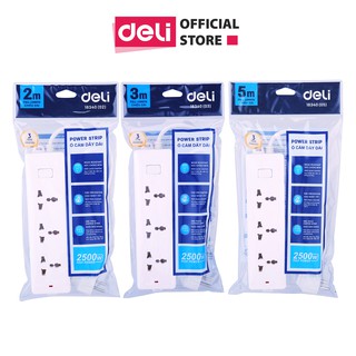 Mua Ổ cắm điện Deli - dây 2m/3m/5m - 1 chiếc - E18340-02 / E18340-03 / E18340-05