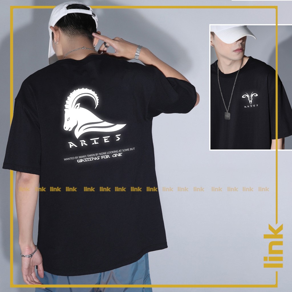 Áo phản quang bạc BẠCH DƯƠNG - CUNG HOÀNG ĐẠO  unisex tay lỡ