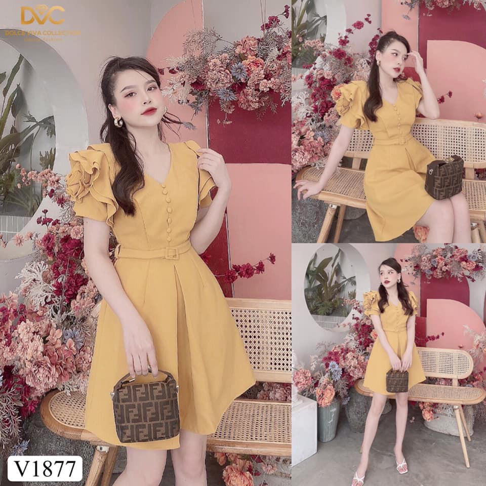 VÁY XÒE TAY HOA - HÀNG THIẾT KẾ DVC | BigBuy360 - bigbuy360.vn