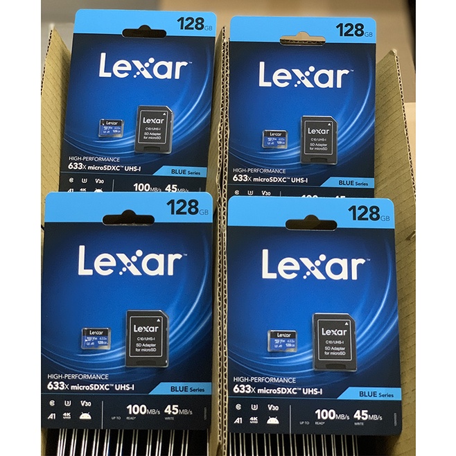 Thẻ Nhớ 64Gb Lexar,Lexar 32Gb , Lexar 128b ,Lexar 256Gb Class 10 tốc độ 100Mb/s Thẻ Nhớ Camera- Hàng Chính Hãng