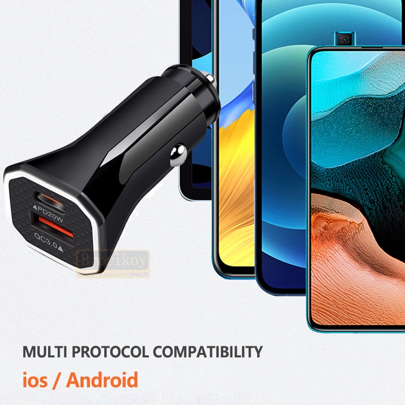 Tẩu Sạc Nhanh USB PD QC 3.0 38W Cho Samsung Note 20