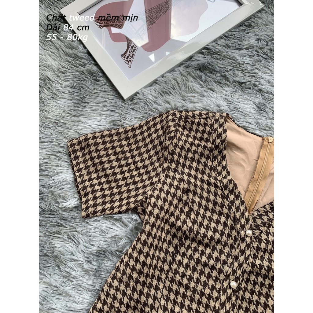 Đầm bigsize caro Uri DA0034  Tú Mỡ - đầm cho người béo mập 50-95KG - Mặc đi tiệc, đi chơi hoặc dạo phố | BigBuy360 - bigbuy360.vn