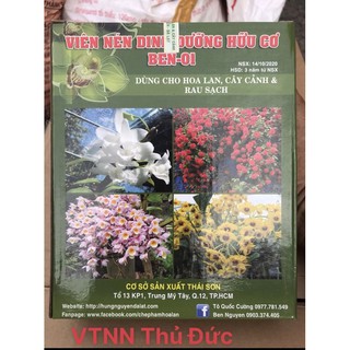 Viên nén dinh dưỡng hữu cơ Ben01 dùng cho hoa lan, cây cảnh và rau sạch
